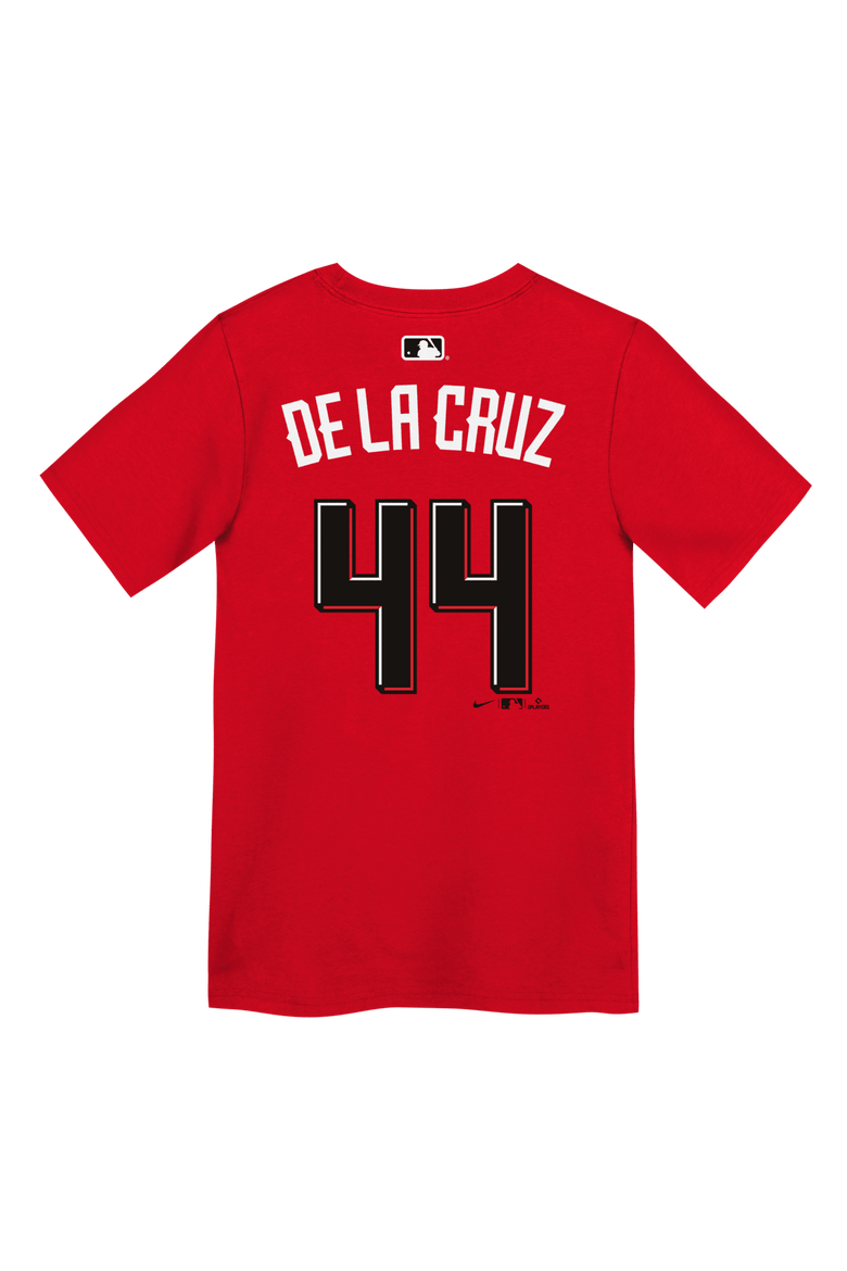 Preschool Nike Elly De La Cruz Red Cincinnati Reds 2026 City Connect Name & Number T-Shirt, Alternate, color, Red