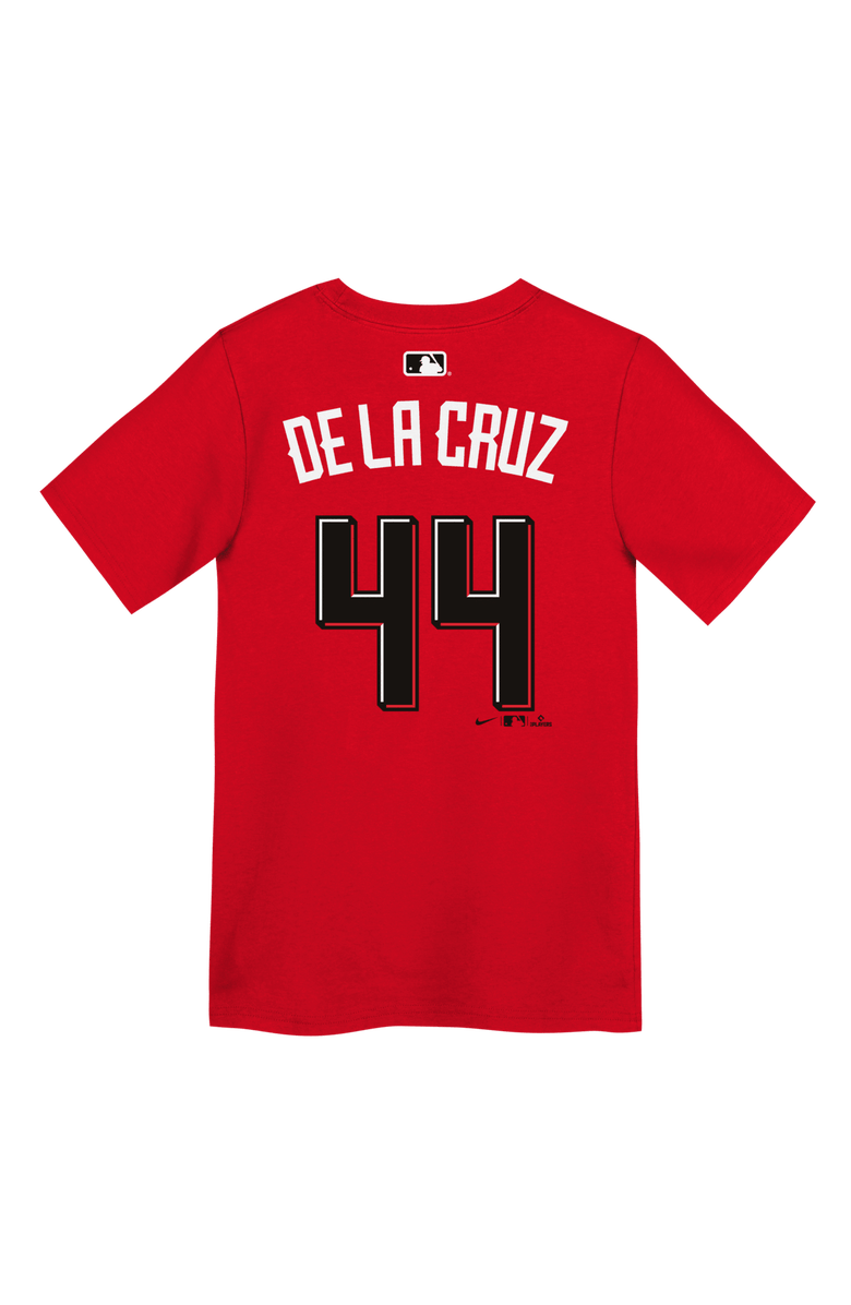Nike Preschool Nike Elly De La Cruz Red Cincinnati Reds 2026 City Connect Name & Number T-Shirt, Alternate, color, Red