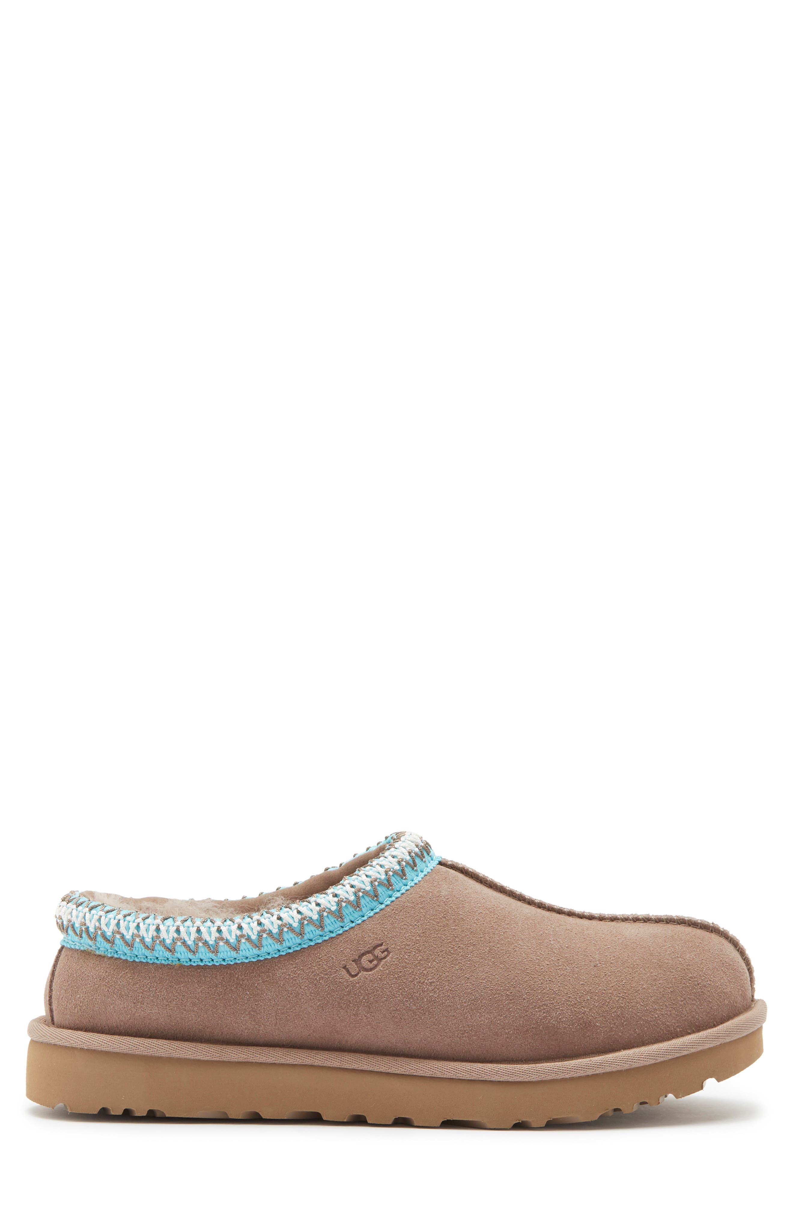 Tasman II Genuine Shearling Lined Slipper, Alternate, color, CARIBOU / SAPPHIRE ICE