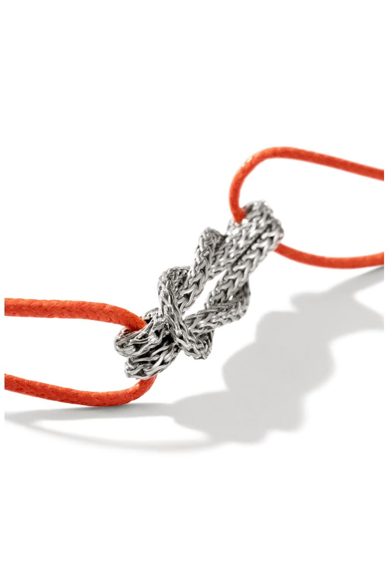 Love Knot Sterling Silver Cord Bracelet, Alternate, color, SILVER