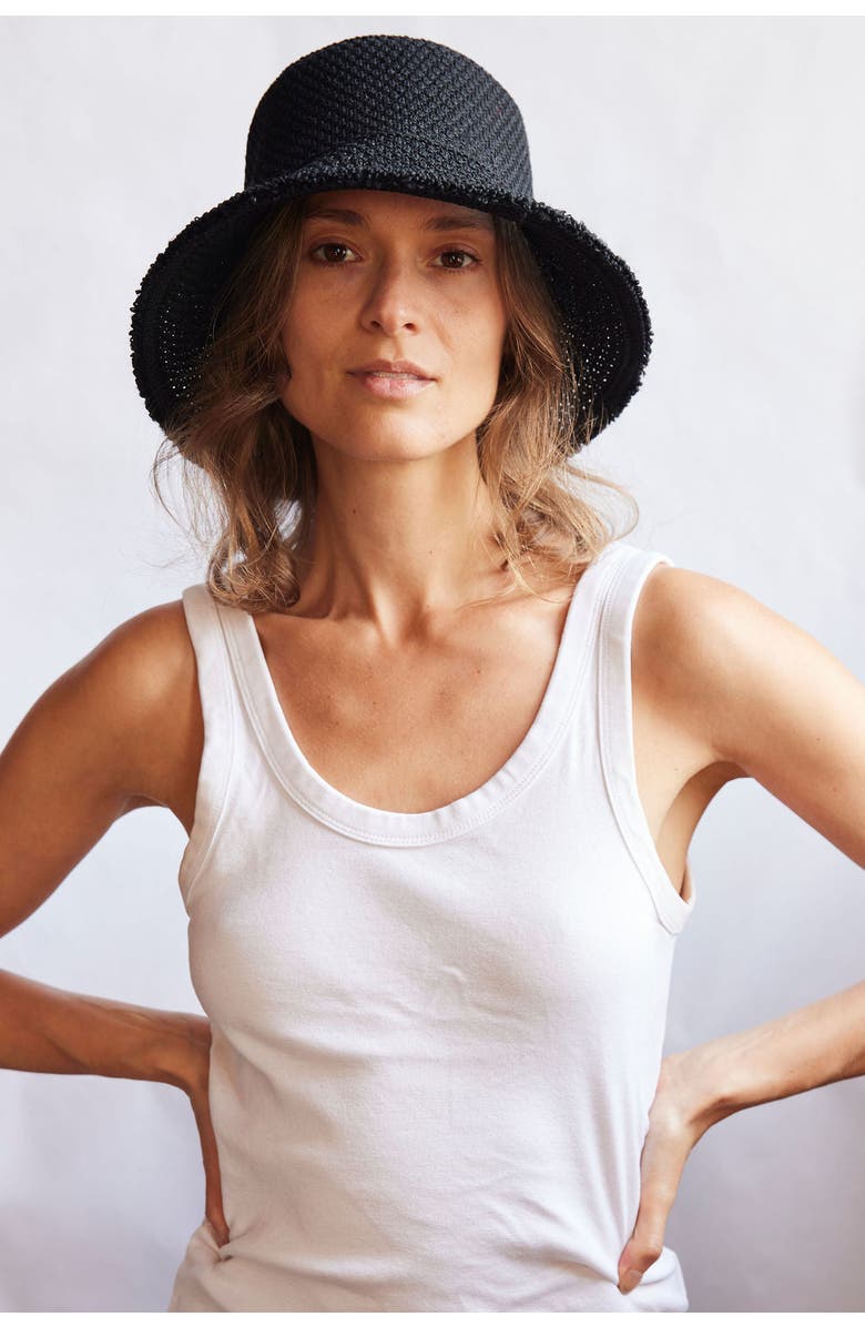 Hat Attack Penny Woven Bucket, Alternate, color, Black