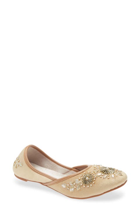 Whistledown Embroidered Jutti Flat (Women)
