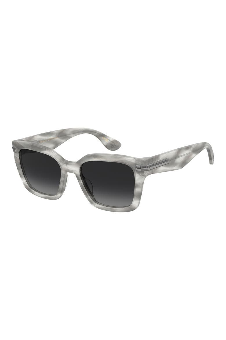 54mm Gradient Polarized Square Sunglasses, Alternate, color, GREY HAVANA/ DARK GREY SF