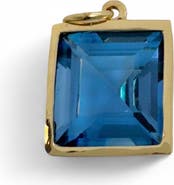 Leslie Paige London Blue Topaz Square Charm