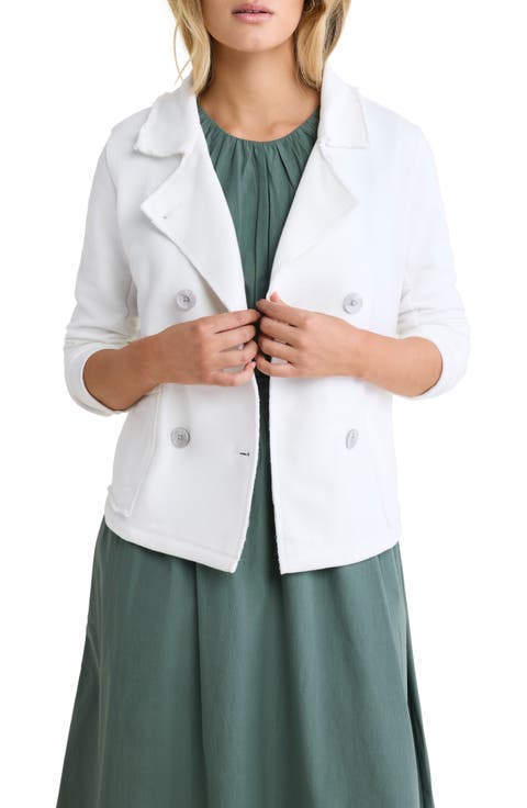 Cotton Blend French Terry Jacket