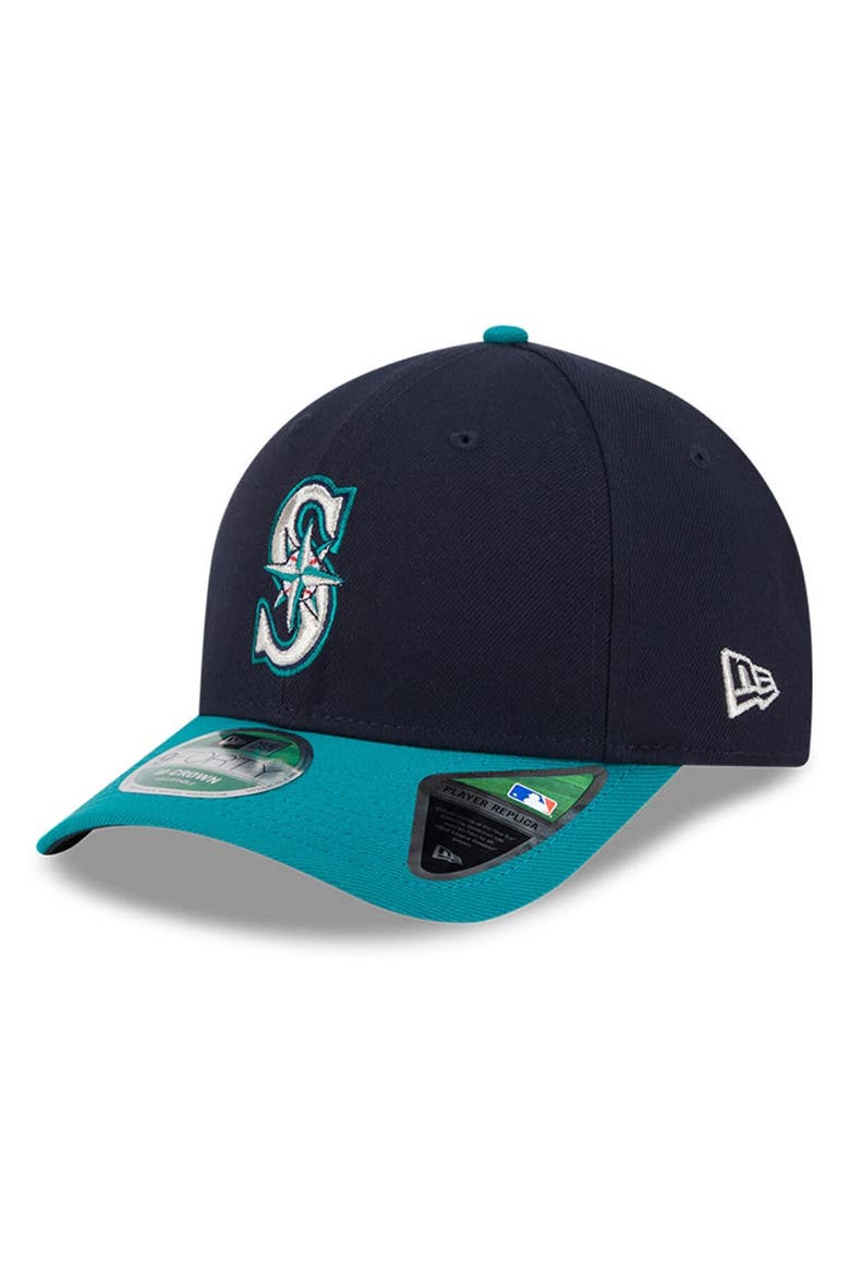 Men's New Era  Navy Seattle Mariners Player Replica 9FORTY Adjustable Hat, Main, color, Navy