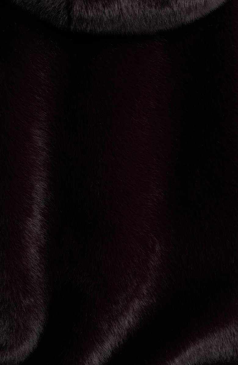 Via Spiga Faux Fur Hooded Jacket, Alternate, color, Burgundy