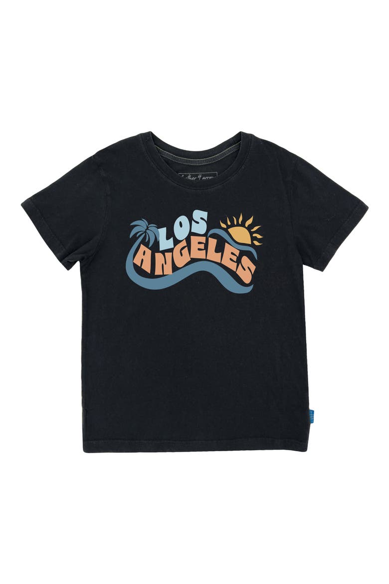 Los Angeles Vintage Graphic T-Shirt, Main, color, BLACK
