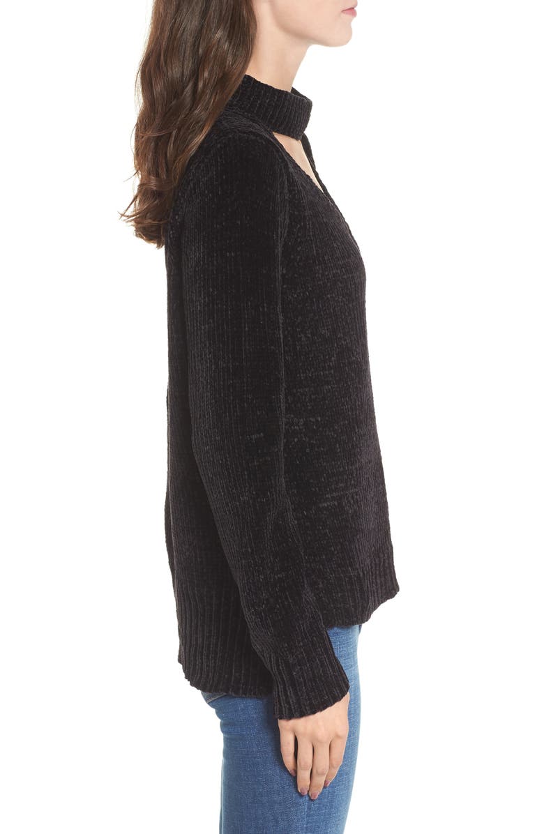 Love By Design Chenille Choker Neck Sweater, Alternate, color, 