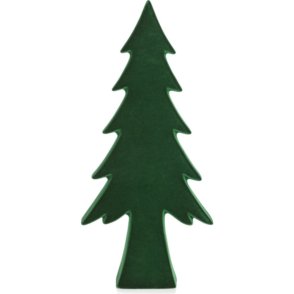 Zodax Kazuko Flocked Tree Figurine In Green