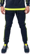 Maceoo Current Blue Side Stripe Joggers