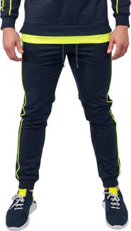 Maceoo Current Blue Side Stripe Joggers