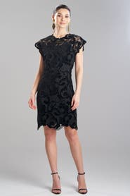 Natori Shirin Velvet Lace Sheath Dress