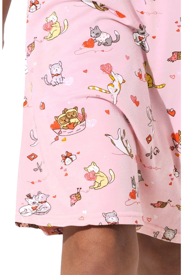 Kids' Love Kittens Long Sleeve Dress, Alternate, color, Love Kittens