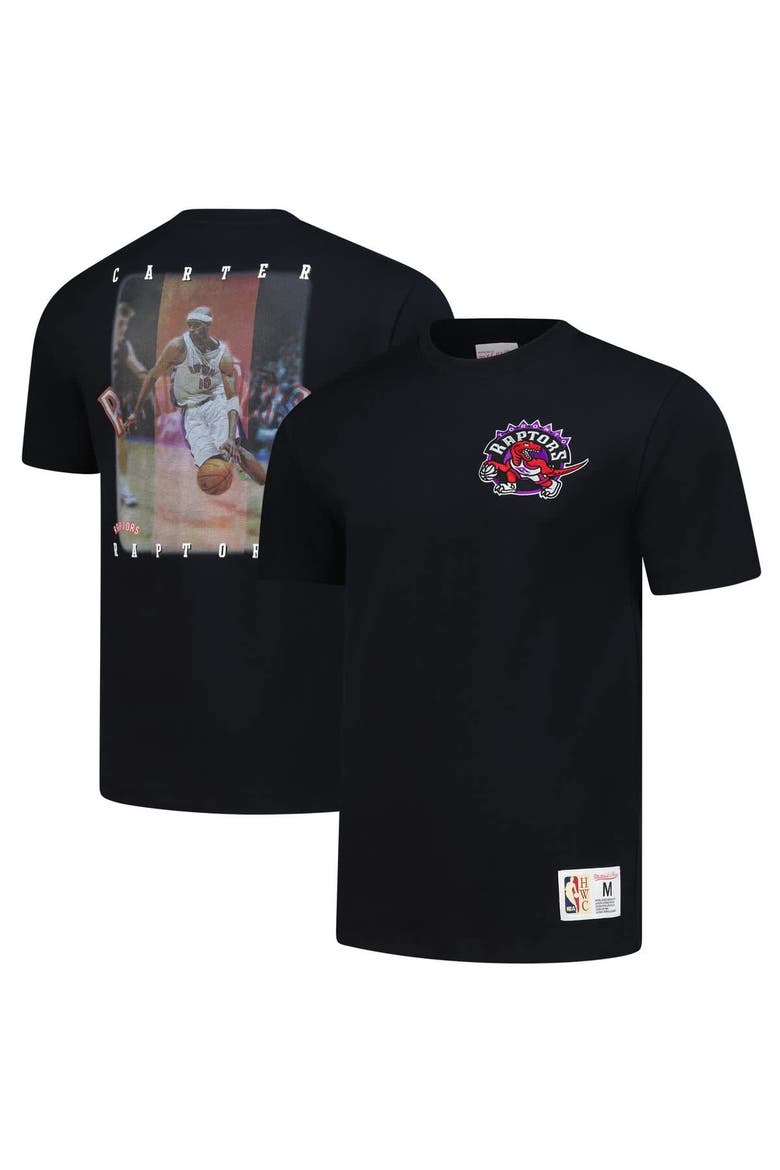 Men's Mitchell & Ness Vince Carter Black Toronto Raptors Hardwood Classics NBA Legends T-Shirt, Alternate, color, Black