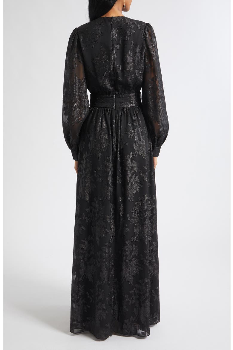 Rebecca Jacquard Gown, Alternate, color, BLACK JACQUARD