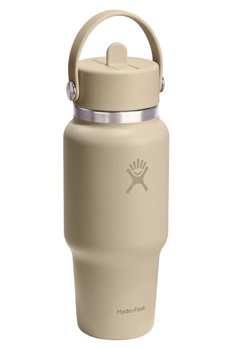 24-Ounce Wide Mouth Travel Bottle with Flex Straw Cap, Alternate, color, OAT