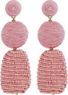 Panacea Raffia Beaded Drop Earrings