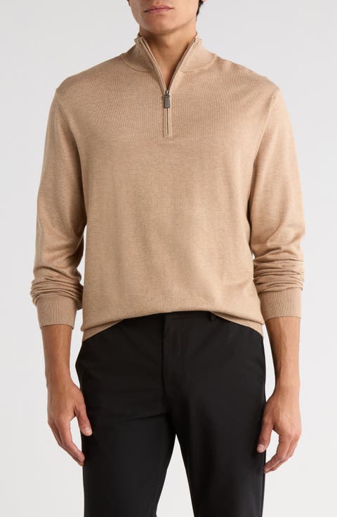 Solid Quarter Zip Pullover