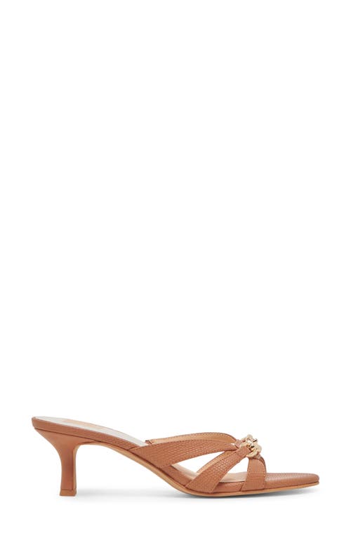 Dolce Vita Lerah Heels Saddle Embossed Leather In Brown