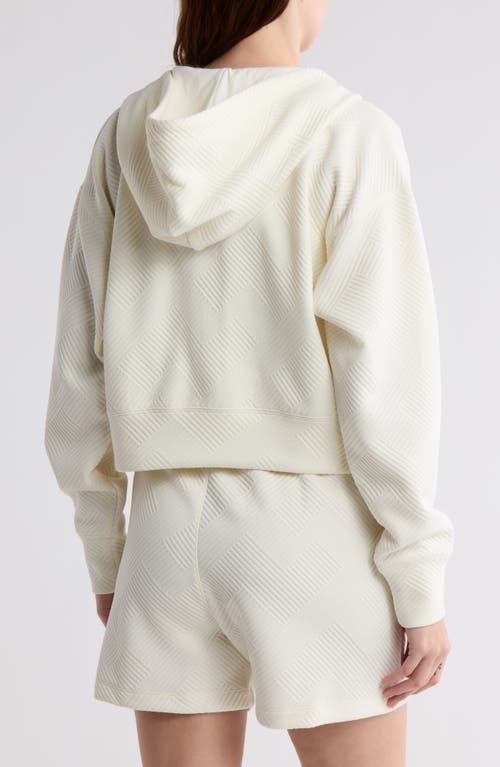 Shop Starter Jacquard Zip Hoodie In Egret