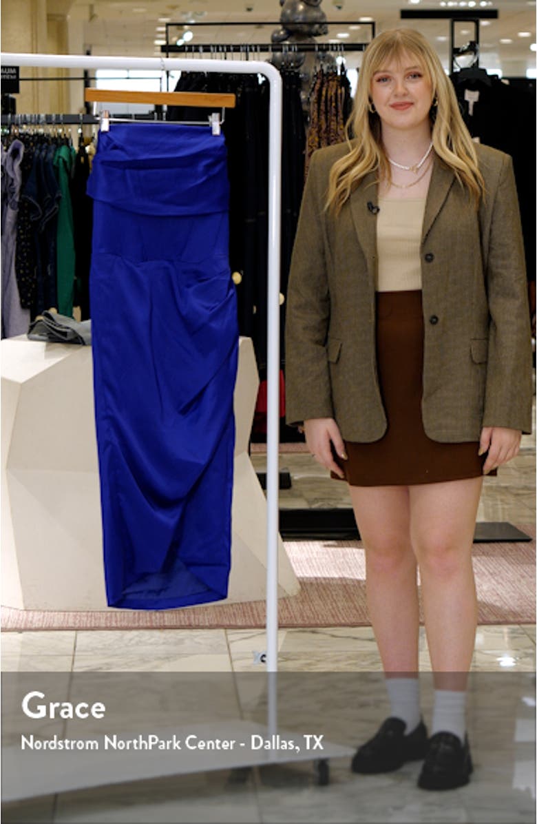 Jamila Strapless Satin Corset Dress, sales video thumbnail