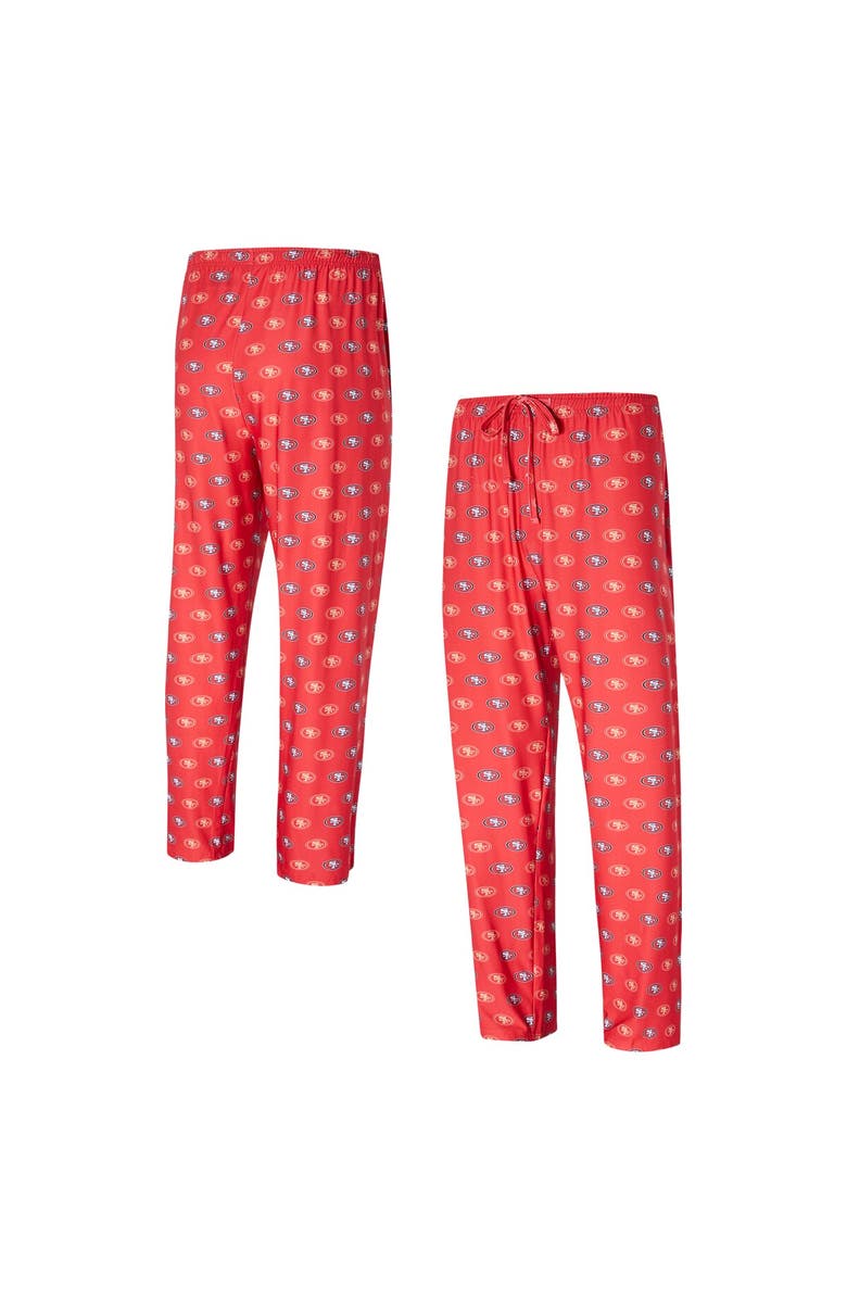CONCEPTS SPORT Men's Concepts Sport Scarlet San Francisco 49ers Record Allover Print Knit Pants, Main, color, Scarlet