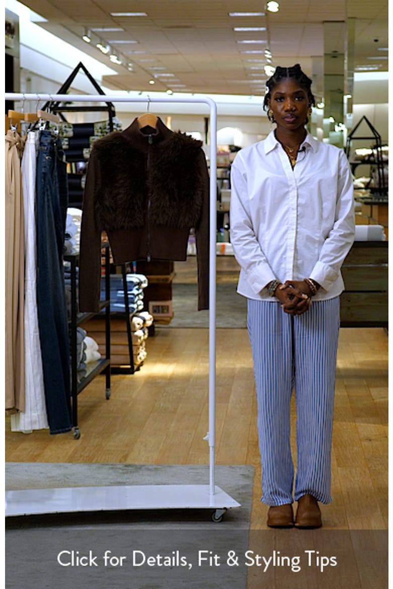 Faux Fur Ribbed Sweater Jacket video