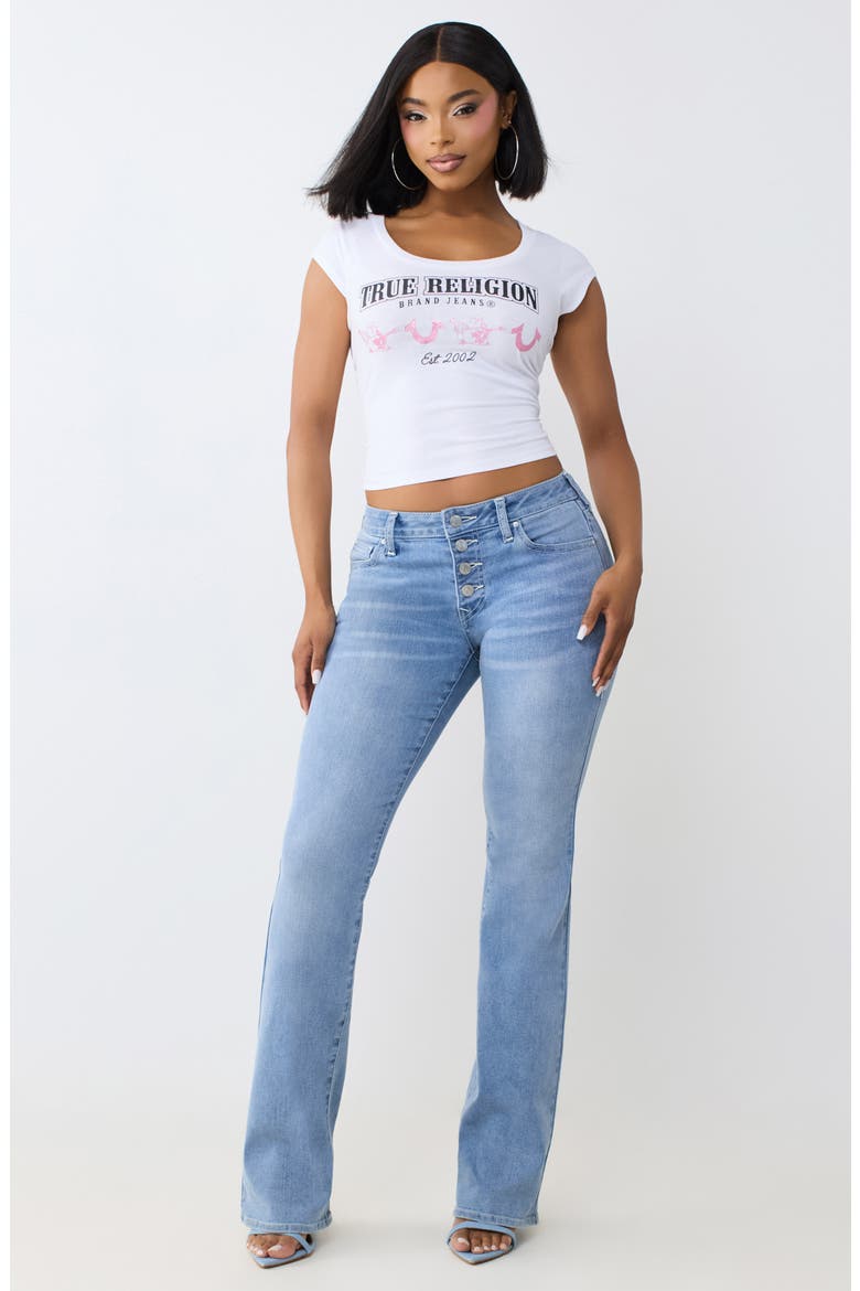 Becca Button Fly Bootcut Jeans, Alternate, color, LIGHT BLUE SUEDE WASH