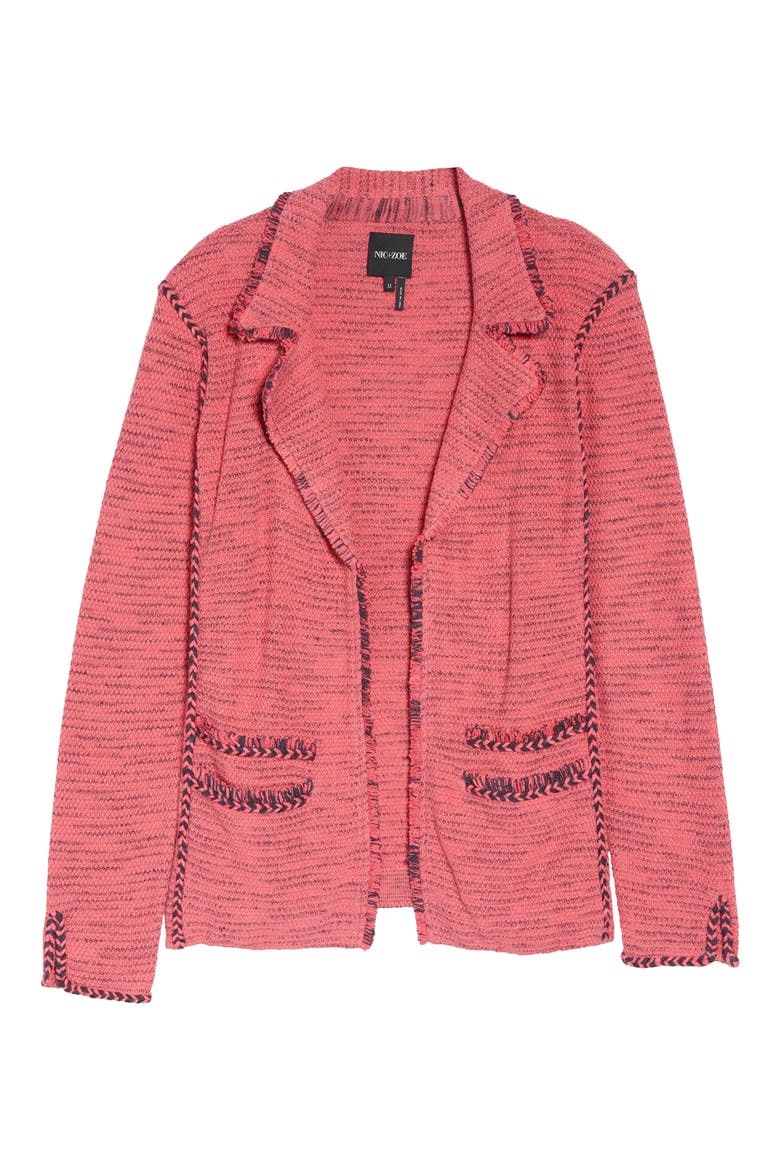 Suite Knit Linen Blend Blazer, Alternate, color, GERANIUM
