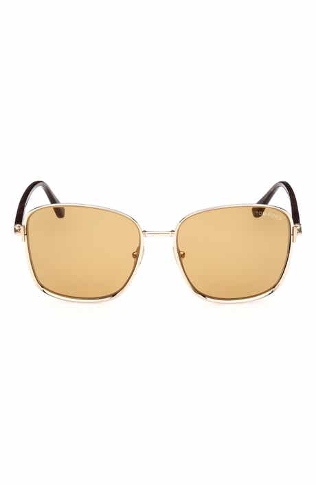 TOM FORD 57mm Square Sunglasses