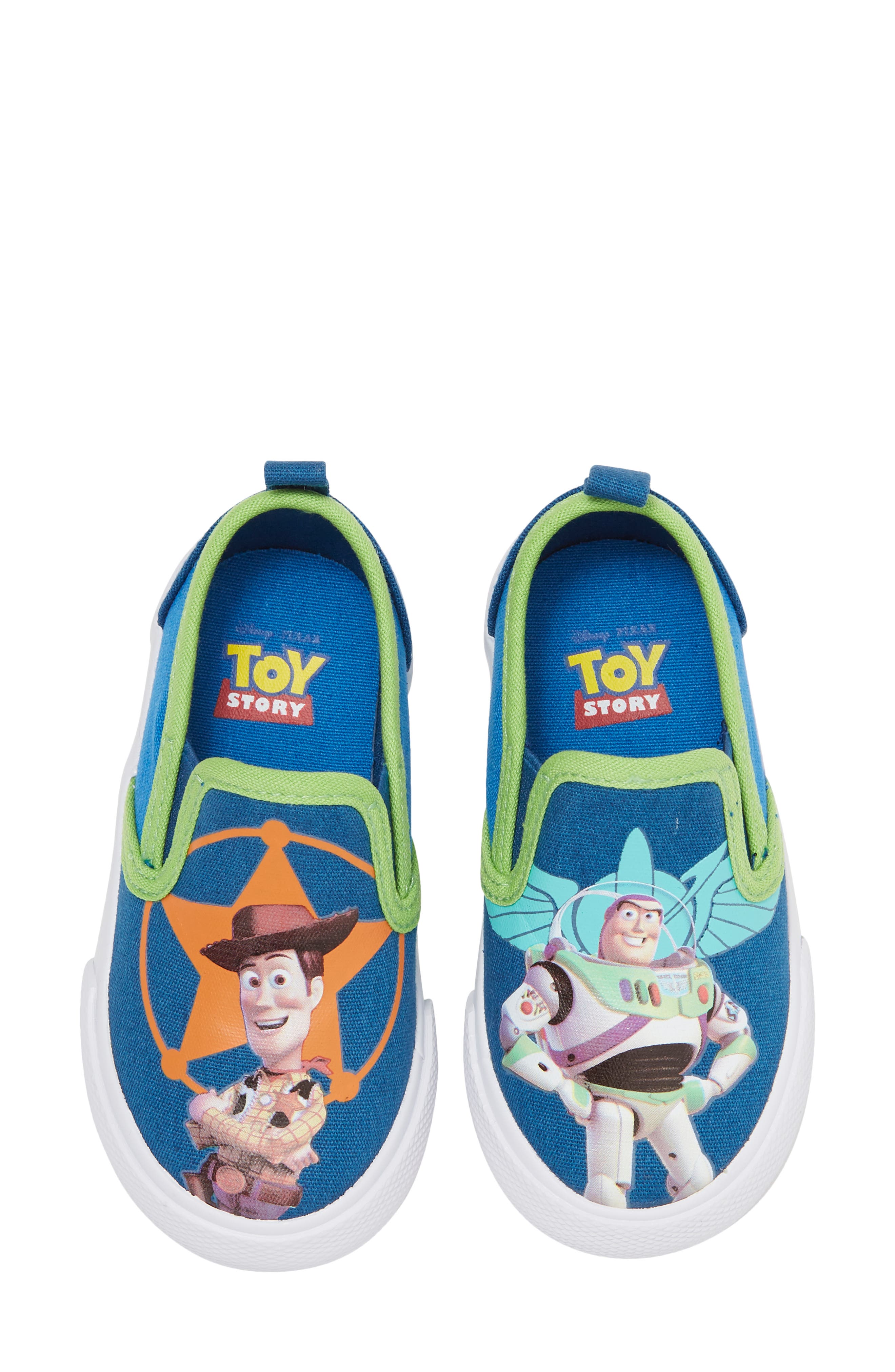 JOSMO Kids' Toy Story Slip-On Sneaker, Alternate, color, Navy/Green