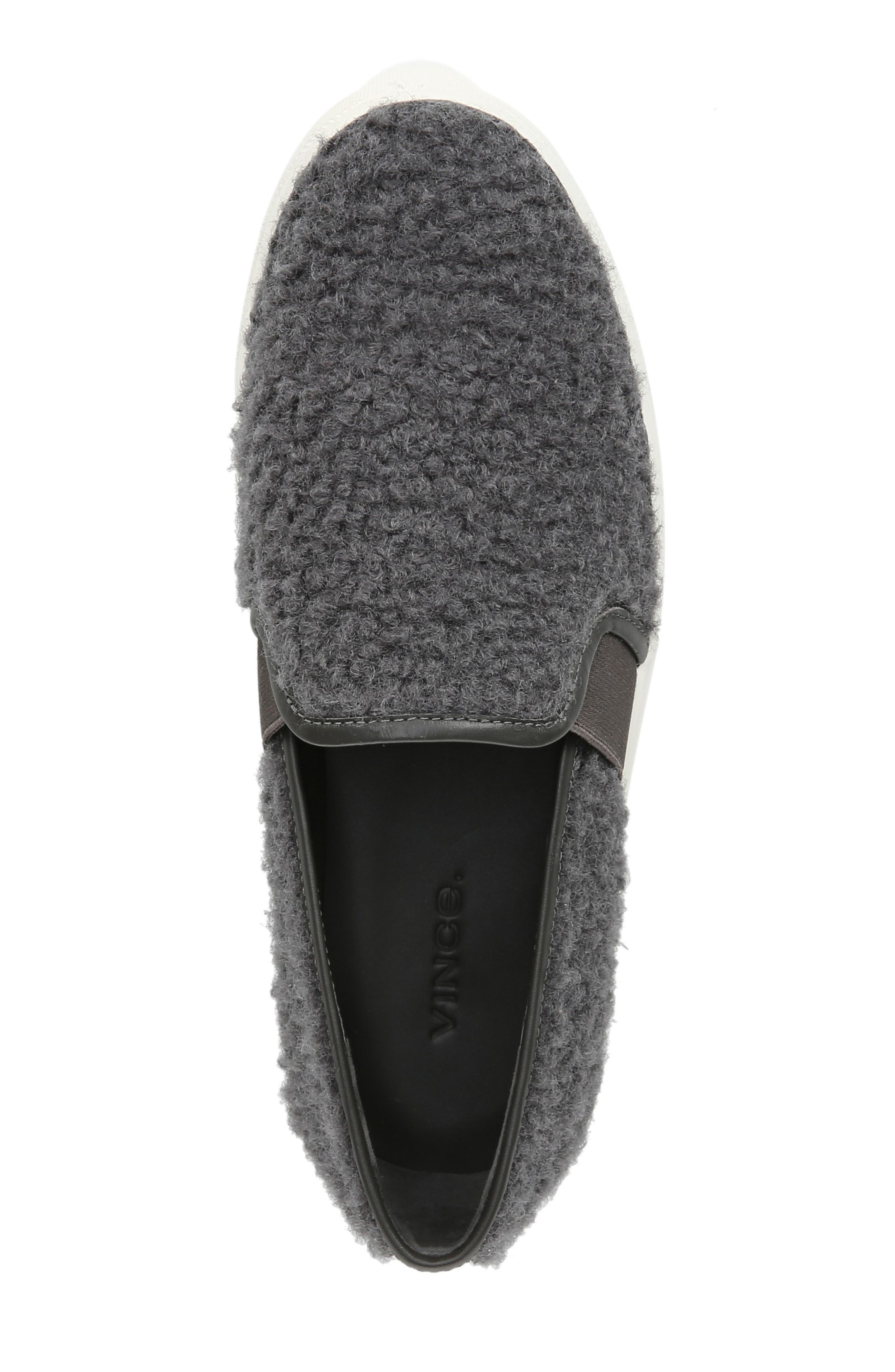 Blair 5 Faux Shearling Slip-On Sneaker, Alternate, color, GREY