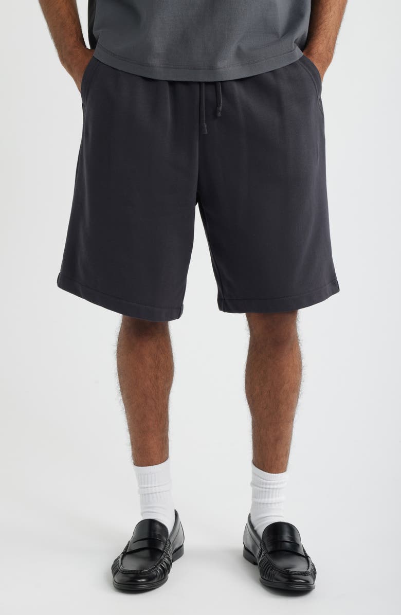 BP. Baggy Terry Sweat Shorts, Main, color, Black Faded