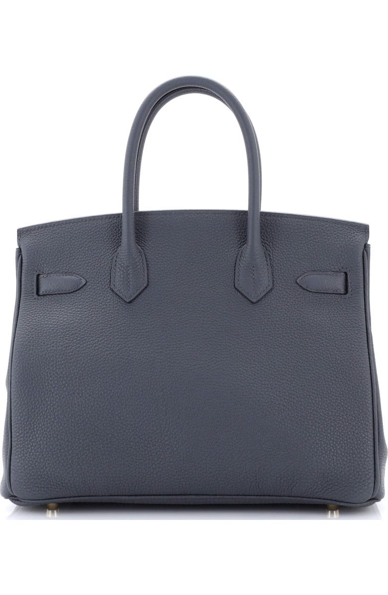 Pre-Owned Hermes Birkin Handbag Grey Togo with Permabrass Hardware 30, Alternate, color, Gris Misty