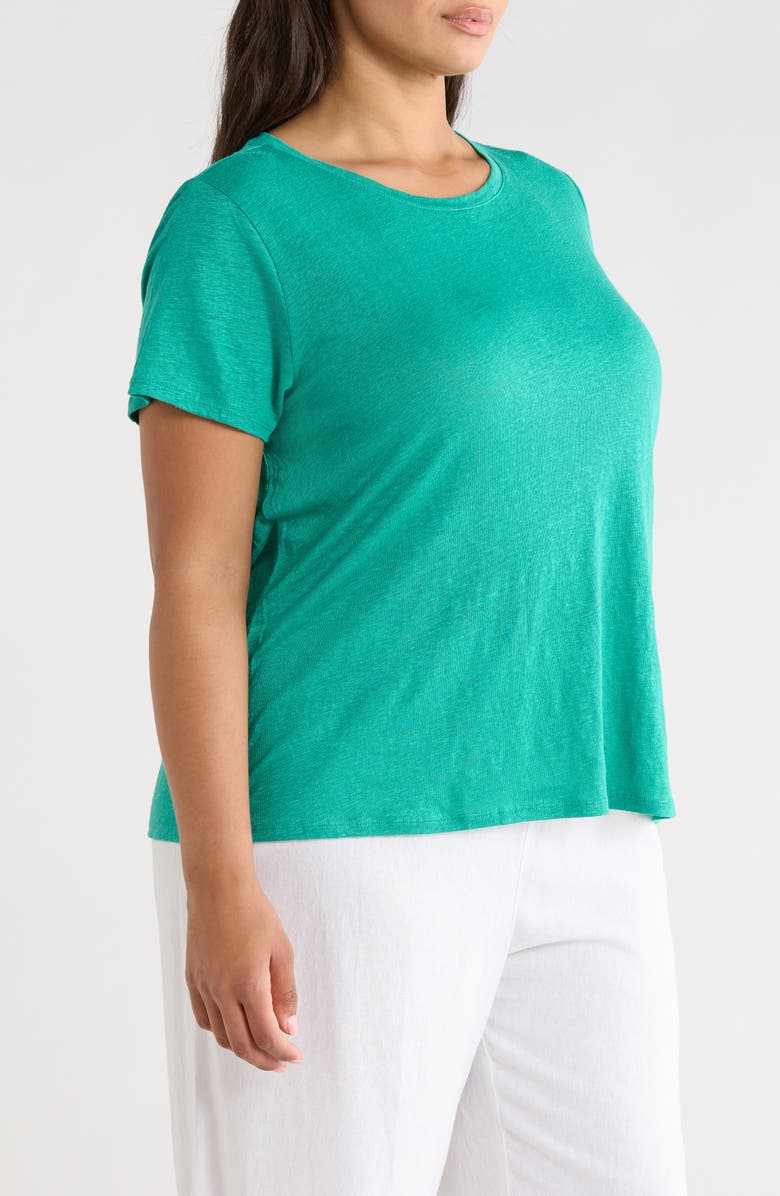 Eileen Fisher Organic Linen Crewneck T-Shirt, Alternate, color, Sea Star