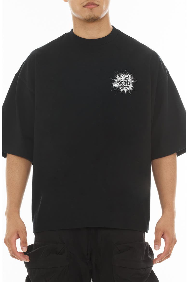 Crewneck Graphic T-Shirt, Main, color, BLACK