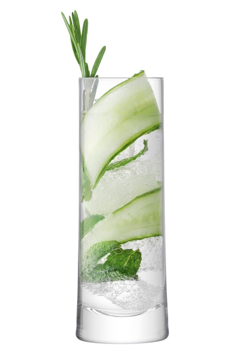 LSA Gin Set of 2 Highball Glasses, Alternate, color, Clear
