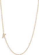 Anzie Love Letter Pavé Diamond Initial Pendant Necklace