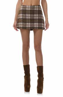 AFRM Belfast Plaid Miniskirt