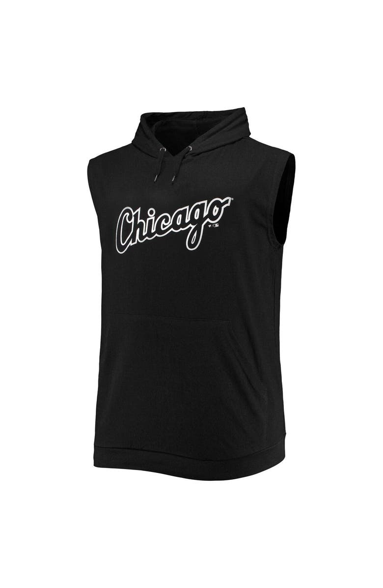 PROFILE Men's Black Chicago White Sox Jersey Muscle Sleeveless Pullover Hoodie, Alternate, color,
