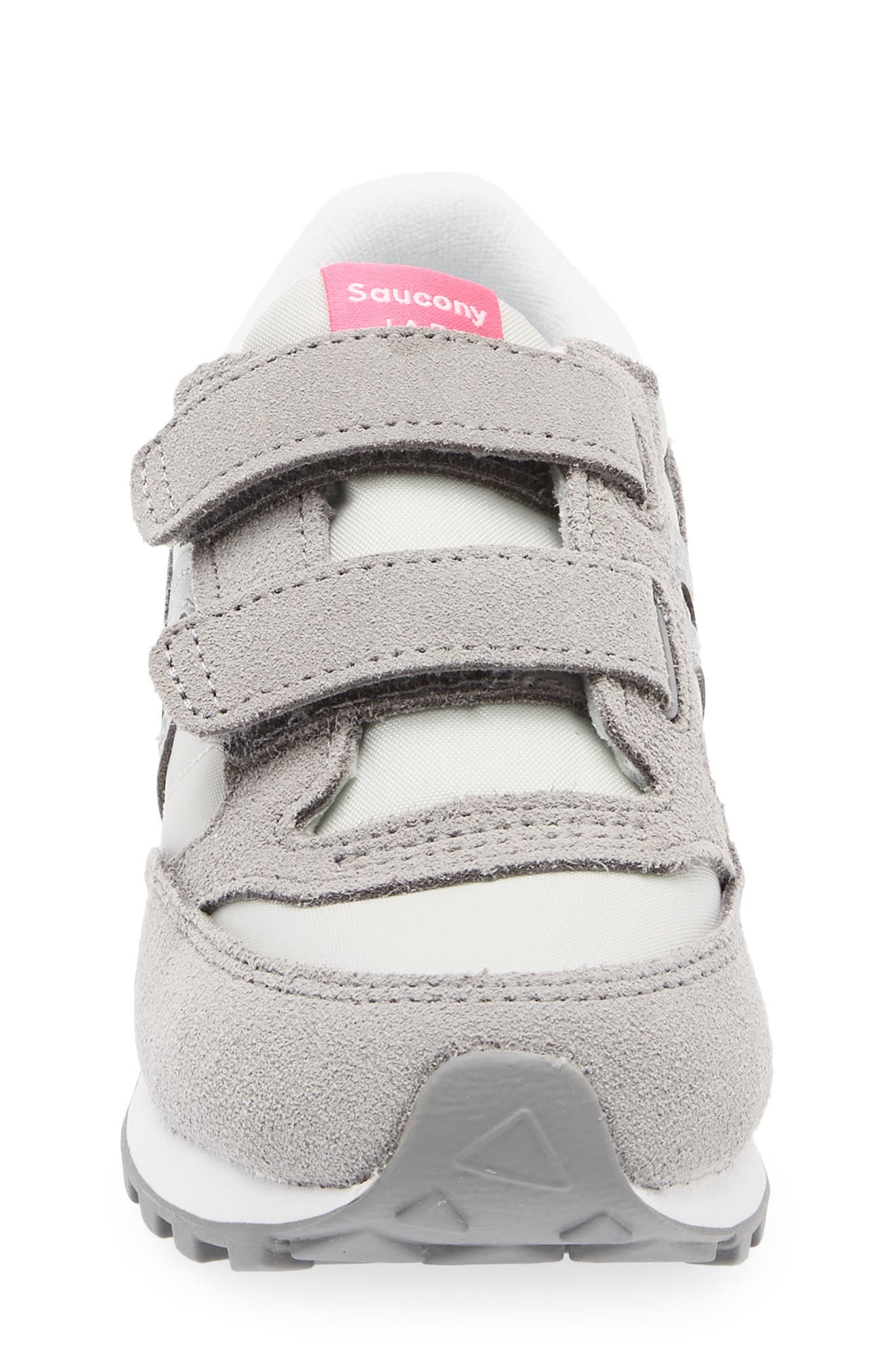 Saucony Jazz Double Hook & Loop Sneaker, Alternate, color, Grey/ Silver/ Pink