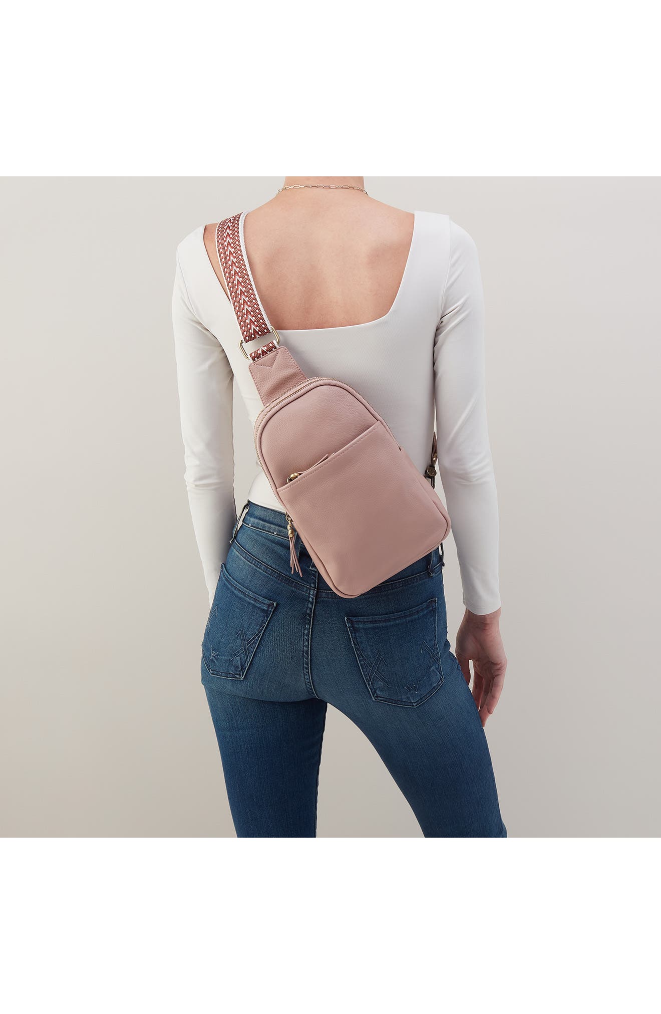 Cass Leather Sling Bag, Alternate, color, BLUSH