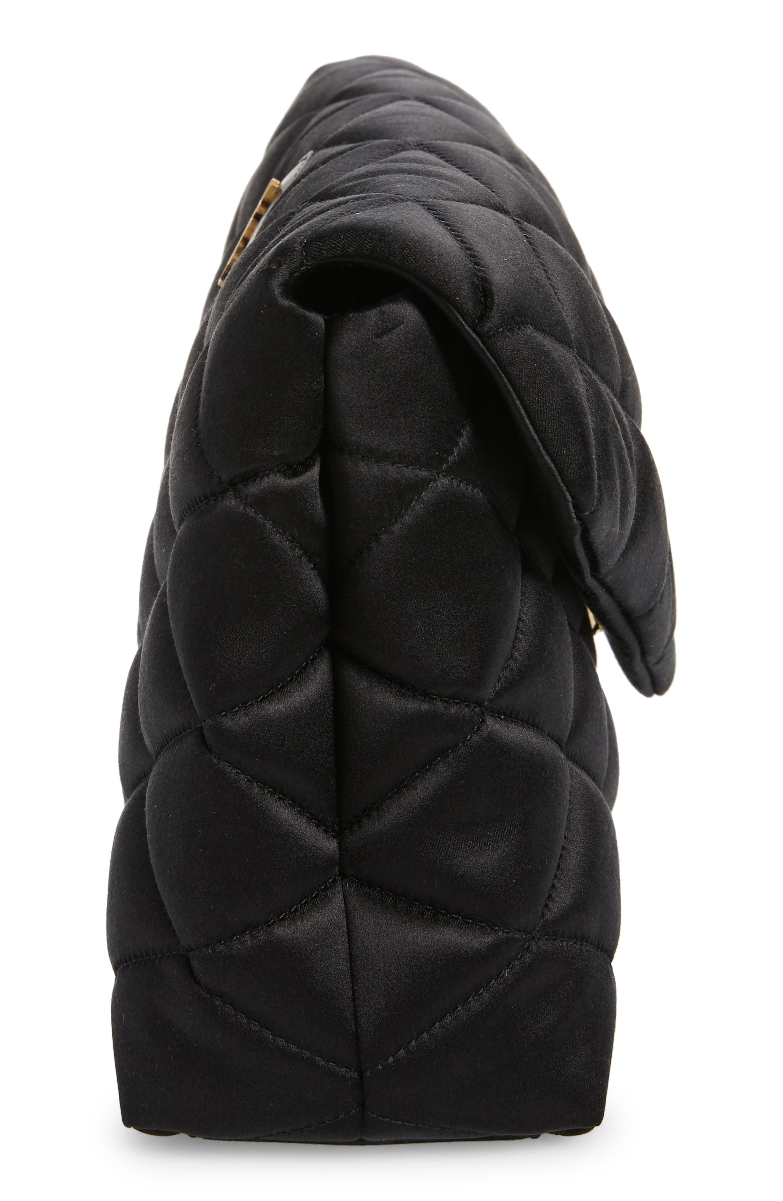 Saint Laurent Large Sade Satin Puffer Clutch, Alternate, color, 