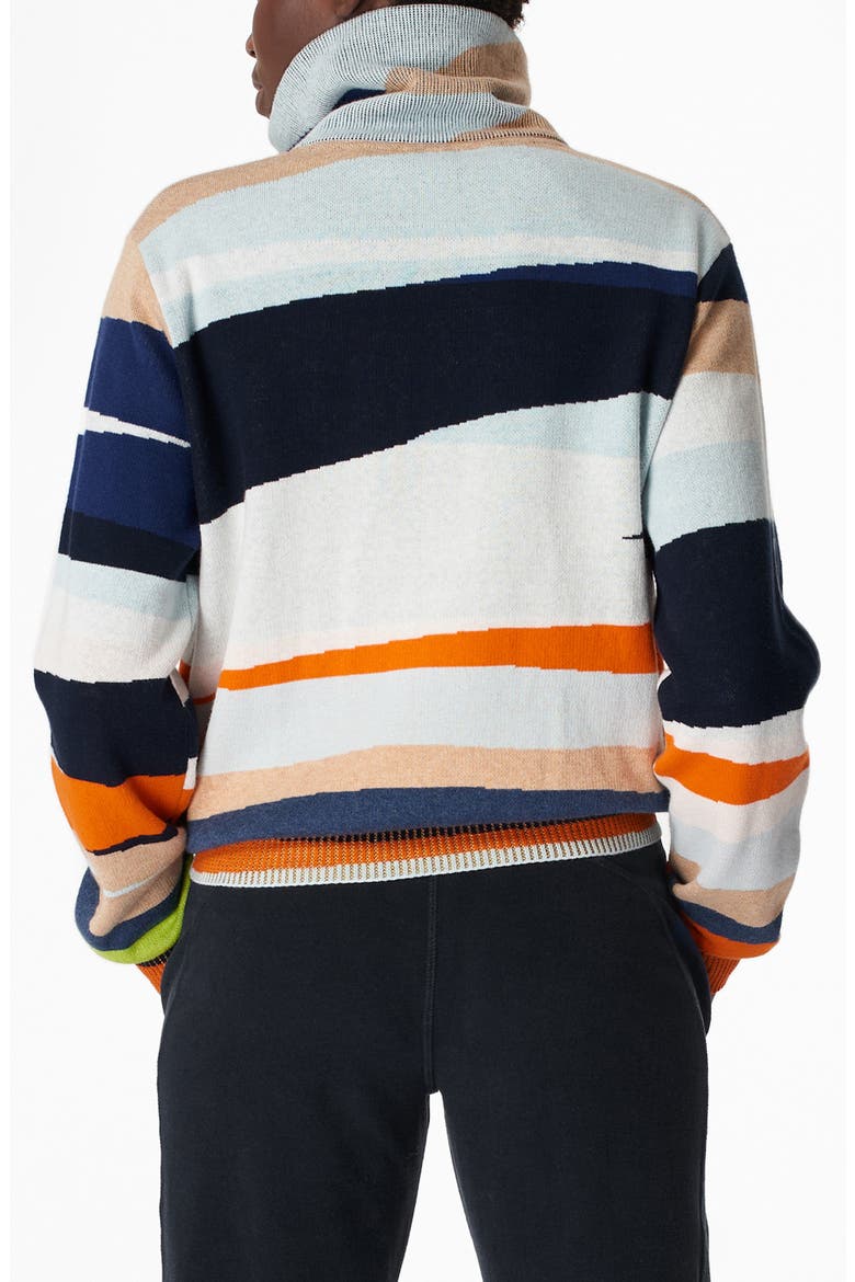 Terrain Full Zip Jacquard Sweater, Alternate, color, ORANGE HILLS PRINT