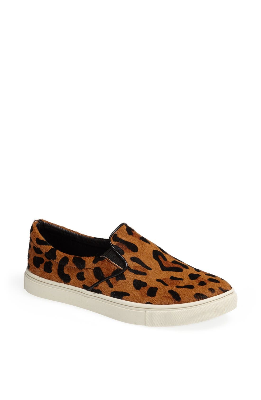 'Ecentric' Pony Hair Flat, Main, color, LEOPARD