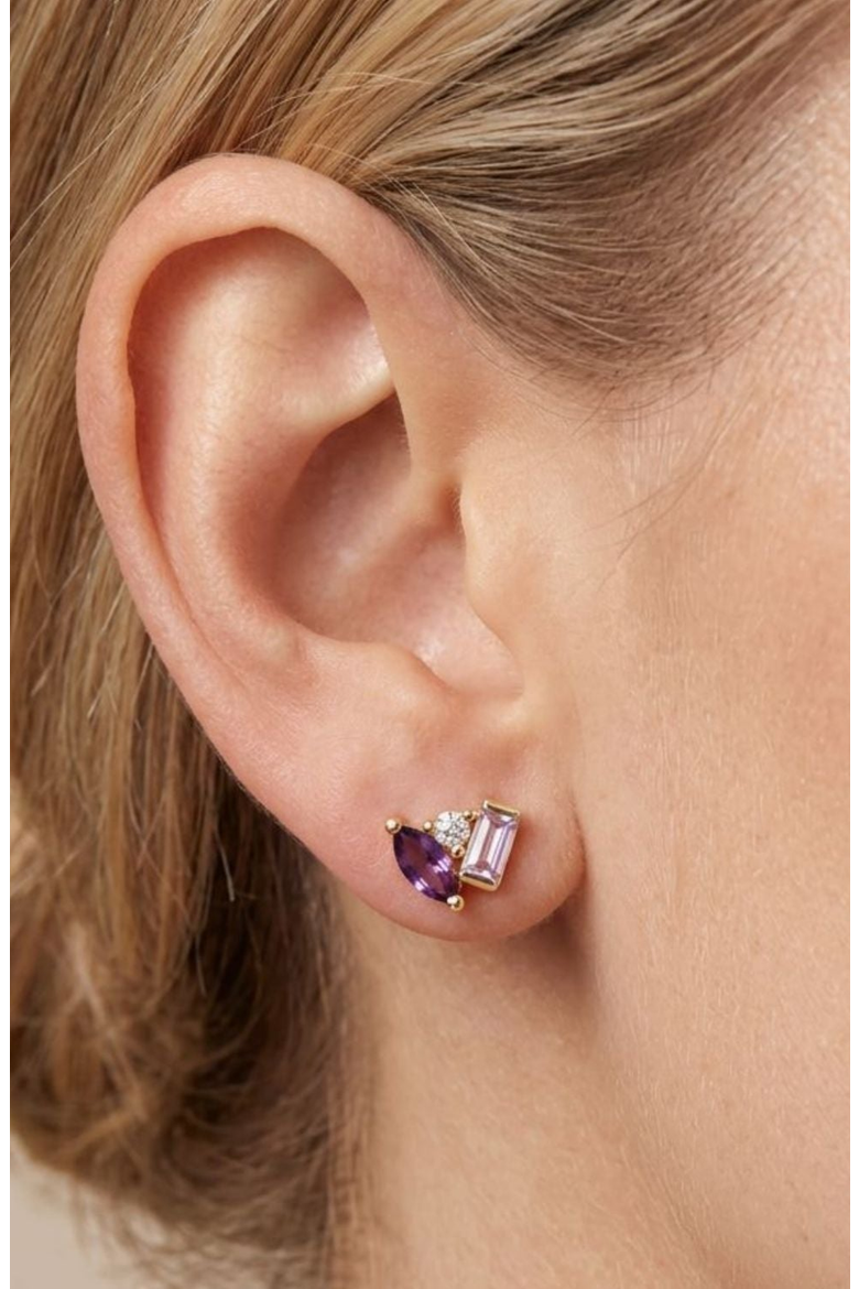 Seraphina Amethyst Stud Earrings, Alternate, color, Amethyst