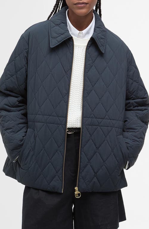 Barbour Clarissa Quilted Jacket In Dark Navy Rosem
