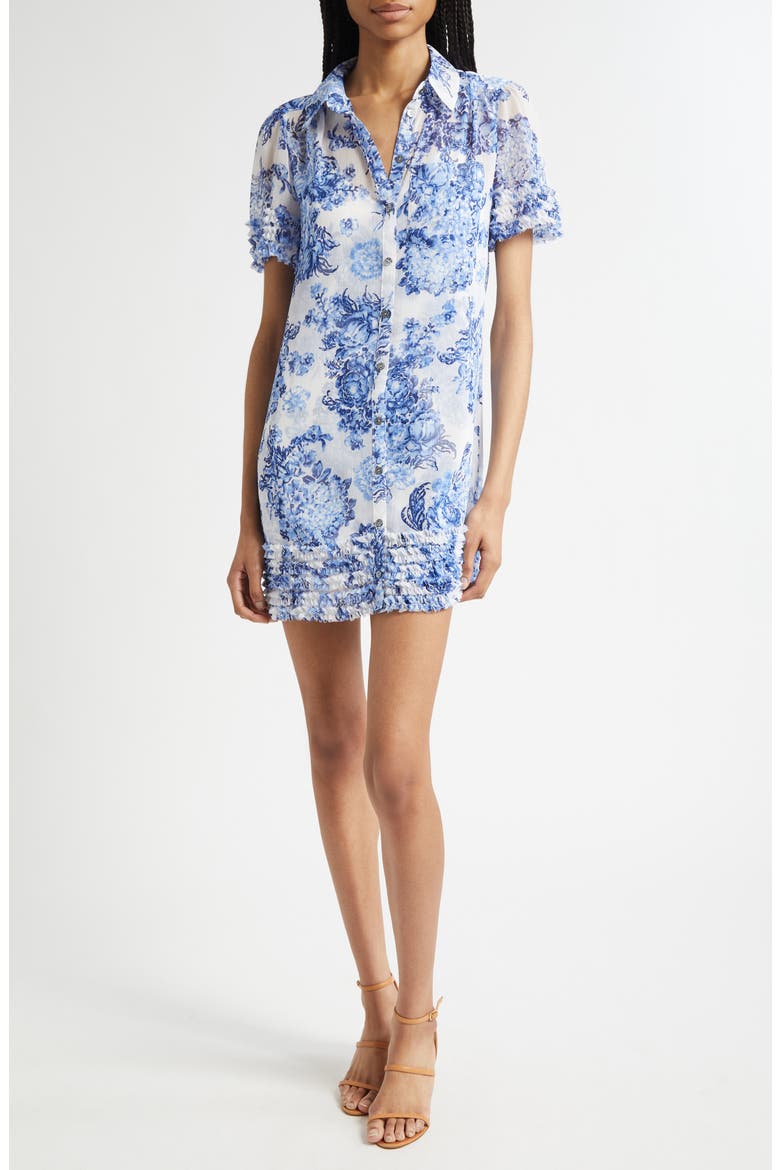 Print Ruffle Minidress, Main, color, ENDLESS SKY MULTI