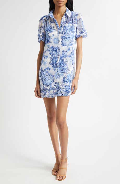 Cinq à Sept Print Ruffle Minidress